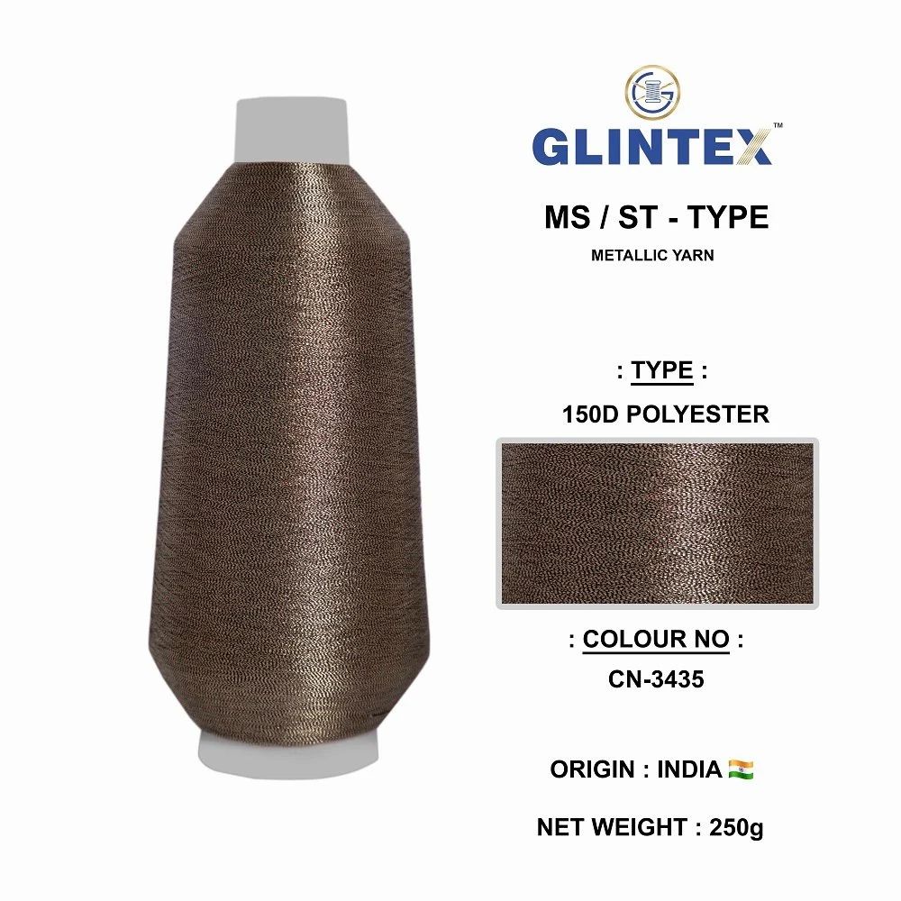 150D Neem Jari Yarn Color-3435  - Neem Jari Yarn  - High Quality Product Image