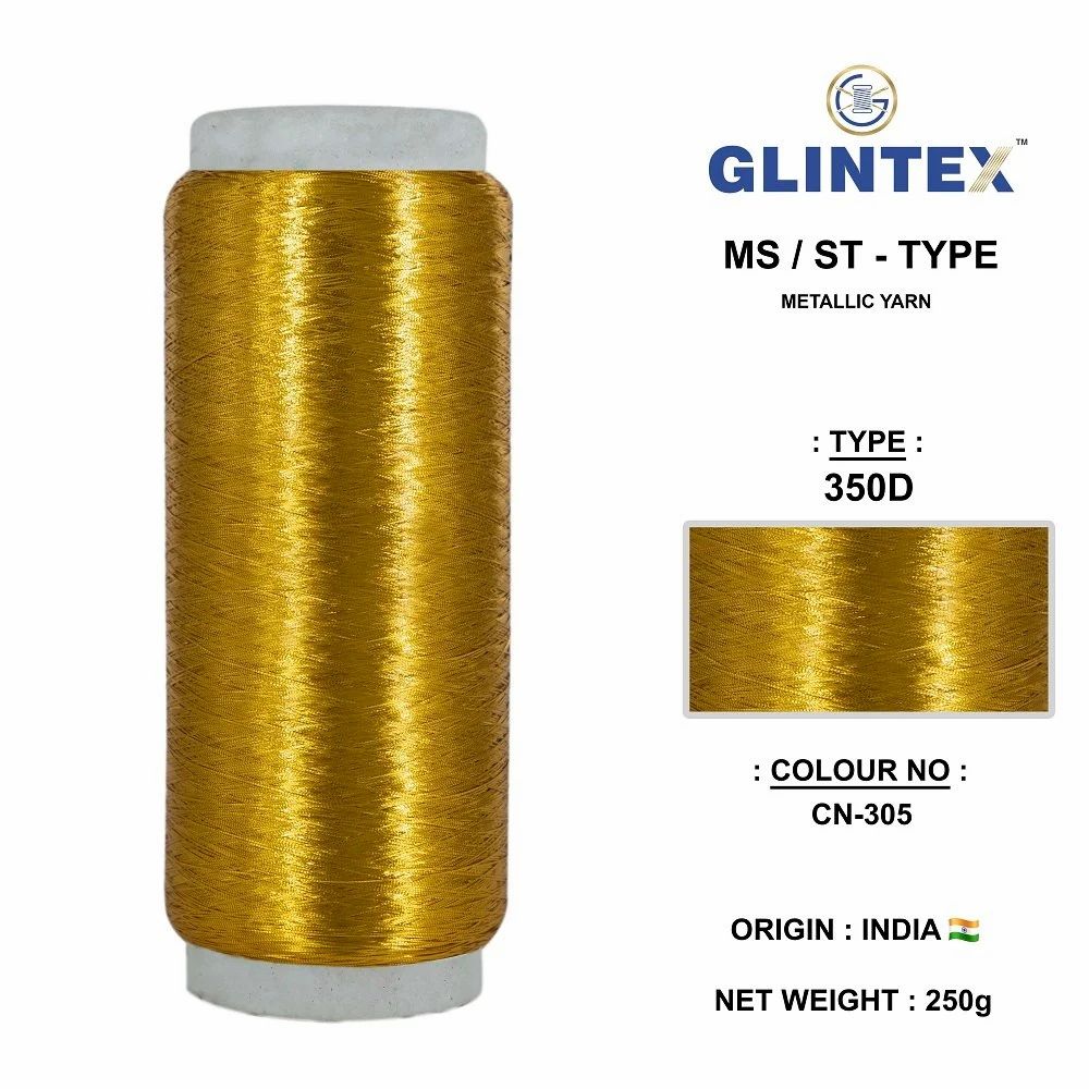 Chappat / Flat Jari and Metallic Yarn Color-305  - Chappat Yarn  - High Quality Product Image