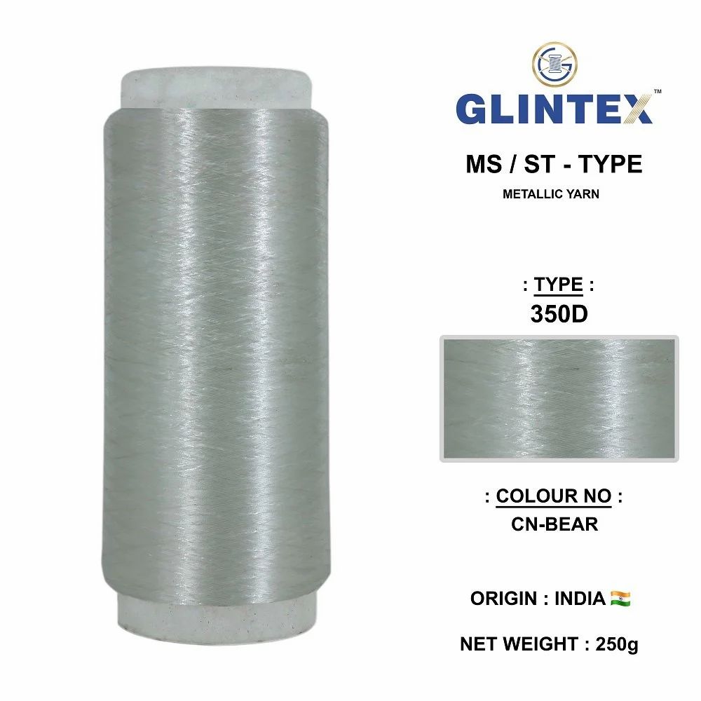 Chappat / Flat Jari and Metallic Yarn Color Clear  - Chappat Yarn  - High Quality Product Image