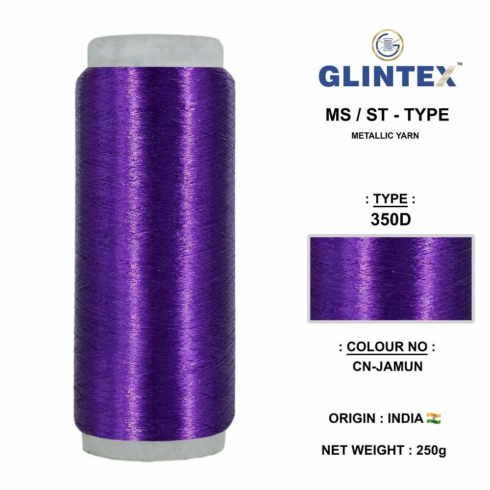 Chappat / Flat Jari and Metallic Yarn Color Gamun-07  - Chappat Yarn  - High Quality Product Image