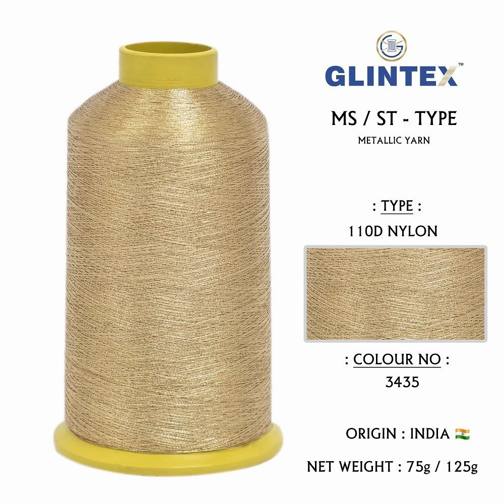 110D Nylon Jari Kasab / Metallic Yarn Color 3435 (Y 125)  - Computer Embroidery Nylon Jari and Metallic Yarn  - High Quality Product Image