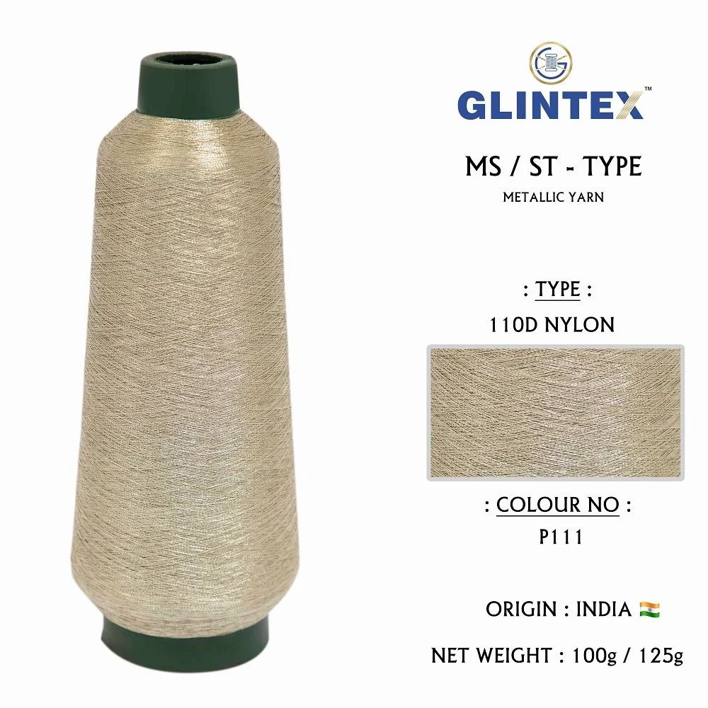 110D Nylon Jari Kasab / Metallic Yarn Color P111 (P 125)  - Computer Embroidery Nylon Jari and Metallic Yarn  - High Quality Product Image
