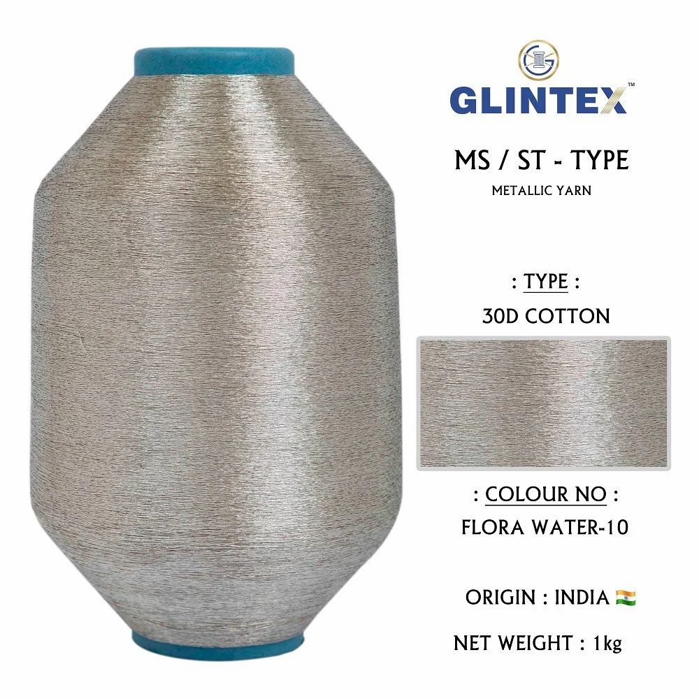 30D Cotton Flora Water-10 Yarn  - Weaving Jari Kasab And Metallic Yarn  - High Quality Product Image