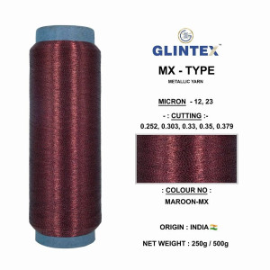 MX-Type Metallic Yarn Color Maroon  - MX-Type Metallic Yarn 
