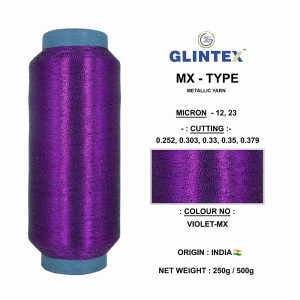 MX-Type Metallic Yarn Color Violet  - MX-Type Metallic Yarn 