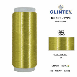 Chappat / Flat Jari and Metallic Yarn Color-1  - Chappat Yarn 