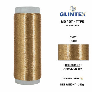Chappat / Flat Jari and Metallic Yarn Color Anmol-507  - Chappat Yarn 