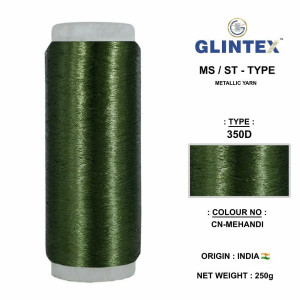 Chappat / Flat Jari and Metallic Yarn Color Mehandi  - Chappat Yarn 