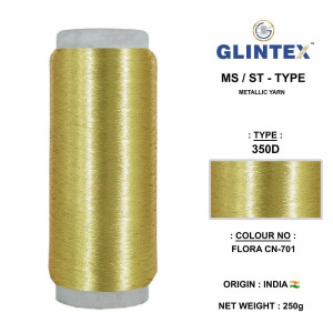 Chappat / Flat Jari and Metallic Yarn Color Flora-701  - Chappat Yarn 