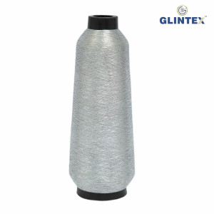 110D Nylon Jari Kasab / Metallic Yarn Color Silver (P 125) - View 2  - Computer Embroidery Nylon Jari and Metallic Yarn 