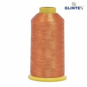 110D Nylon Jari Kasab / Metallic Yarn Color Pink Copper (Y) - View 2  - Computer Embroidery Nylon Jari and Metallic Yarn 