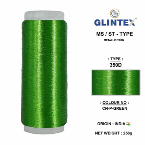 Chappat / Flat Jari and Metallic Yarn Color P.Green  - Chappat Yarn 
