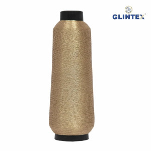 180D Polyester Metallic Yarn / Jari Kasab Color MY-12 For Computer Embroidery Machines - View 2  - Computer Embroidery Polyester Jari and Metallic Yarn 