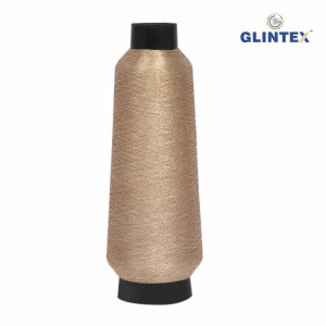 180D Polyester Metallic Yarn / Jari Kasab Color MY-16 For Computer Embroidery Machines - View 2  - Computer Embroidery Polyester Jari and Metallic Yarn 