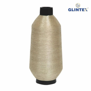 180D Polyester Metallic Yarn / Jari Kasab Color W-Y-10 For Computer Embroidery Machines - View 2  - Computer Embroidery Polyester Jari and Metallic Yarn 