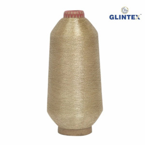 180D Polyester Metallic Yarn / Jari Kasab Color Y-10 For Computer Embroidery Machines - View 2  - Computer Embroidery Polyester Jari and Metallic Yarn 