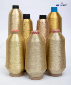 180 Poly. Yellow Yarn Zari Kasab (Y-10) - View 5  - Computer Embroidery Metallic Yarn and Jari 