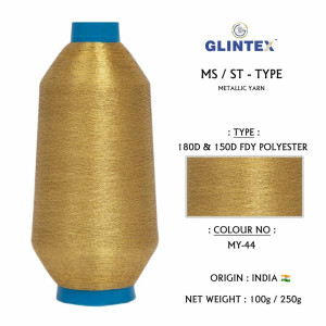 180D Polyester Metallic Yarn / Jari Kasab Color MY-44  - Computer Embroidery Metallic Yarn and Jari 