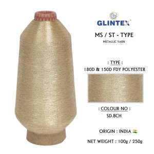 180D Polyester Metallic Yarn / Jari Kasab Color SD-BCH  - Computer Embroidery Metallic Yarn and Jari 