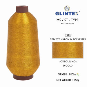 700 FDY Nylon and Polyester D Gold Yarn - View 1  - Weaving Jari Kasab And Metallic Yarn 