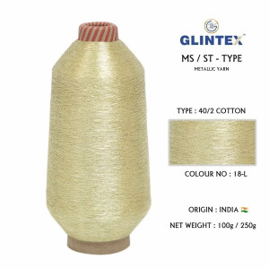 40/2 Cotton Metallic Yarn / Jari Kasab Color 18-L For Aari Embroidery Machines  - Aari Machine Embroidery Jari And Metallic Yarn 