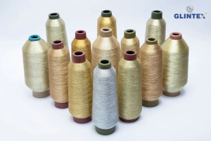 40/2 Cotton Metallic Yarn / Jari Kasab Color 19-L For Aari Embroidery Machines - View 4  - Aari Machine Embroidery Jari And Metallic Yarn 