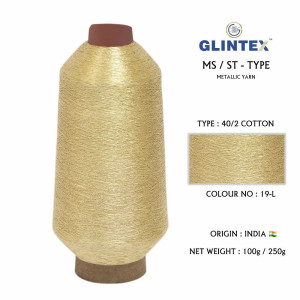 40/2 Cotton Metallic Yarn / Jari Kasab Color 19-L For Aari Embroidery Machines  - Aari Machine Embroidery Jari And Metallic Yarn 