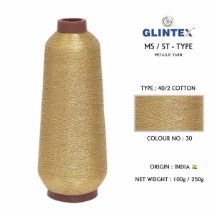 40/2 Cotton Metallic Yarn / Jari Kasab Color 30 For Aari Embroidery Machines  - Aari Machine Embroidery Jari And Metallic Yarn 