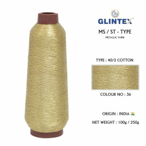 40/2 Cotton Metallic Yarn / Jari Kasab Color 36 For Aari Embroidery Machines - View 1  - Aari Machine Embroidery Jari And Metallic Yarn 