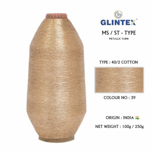 40/2 Cotton Metallic Yarn / Jari Kasab Color 39 For Aari Embroidery Machines - View 1  - Aari Machine Embroidery Jari And Metallic Yarn 